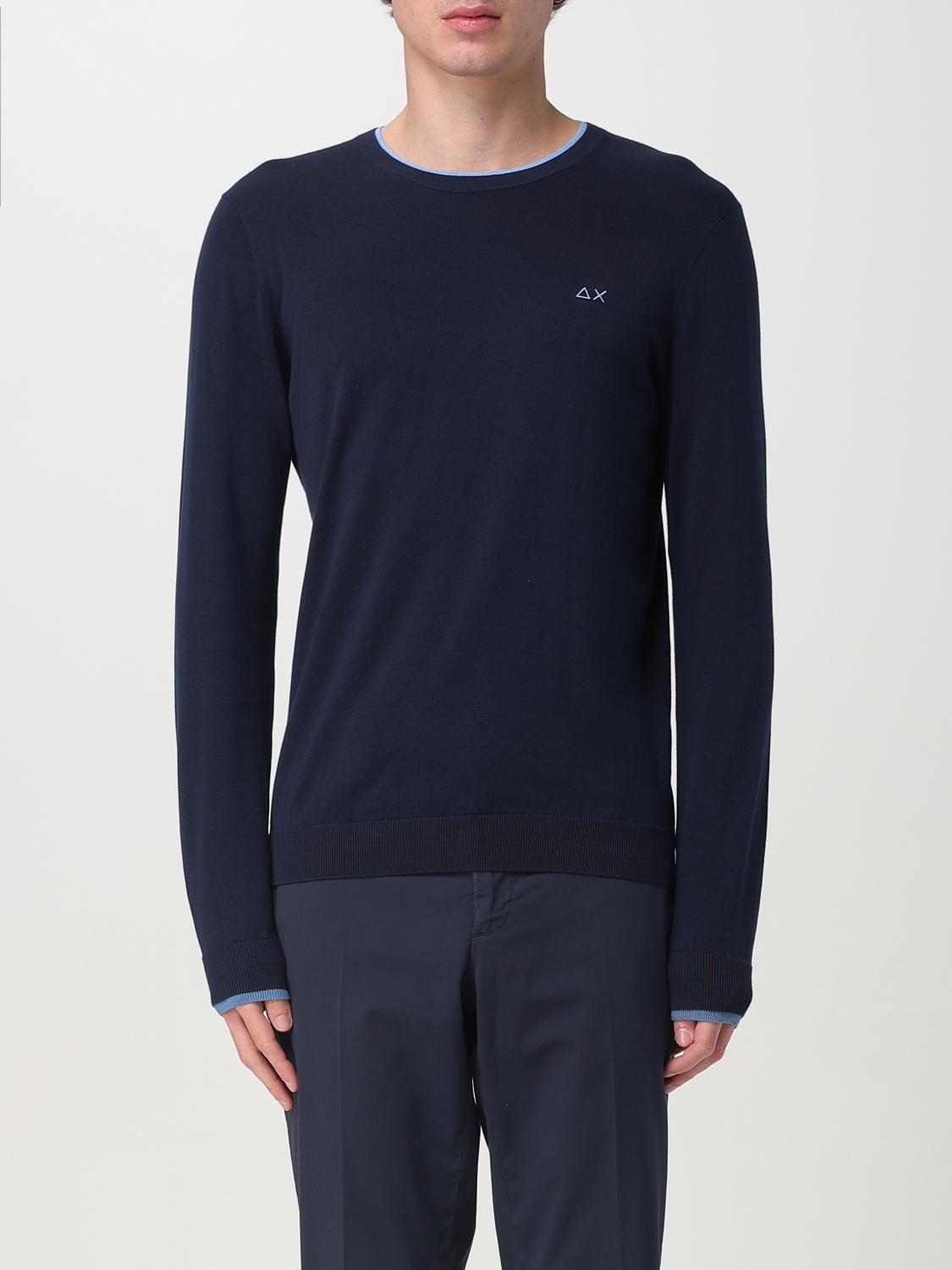 Sun 68 Sweater Sun68 Men Color Navy In Navy