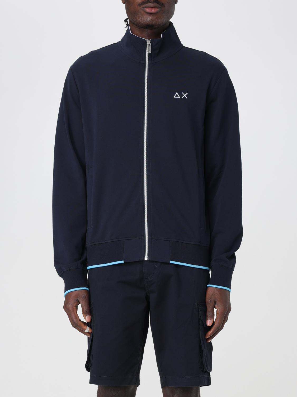 Sun 68 Zip-up Track Jacket In Navy