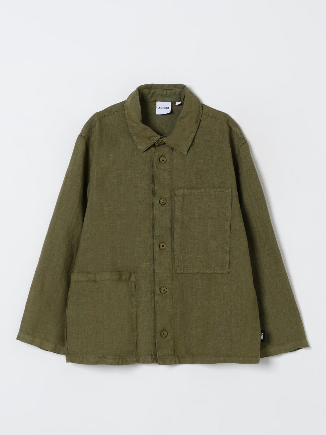 Aspesi Shirt Kids Color Green In Green
