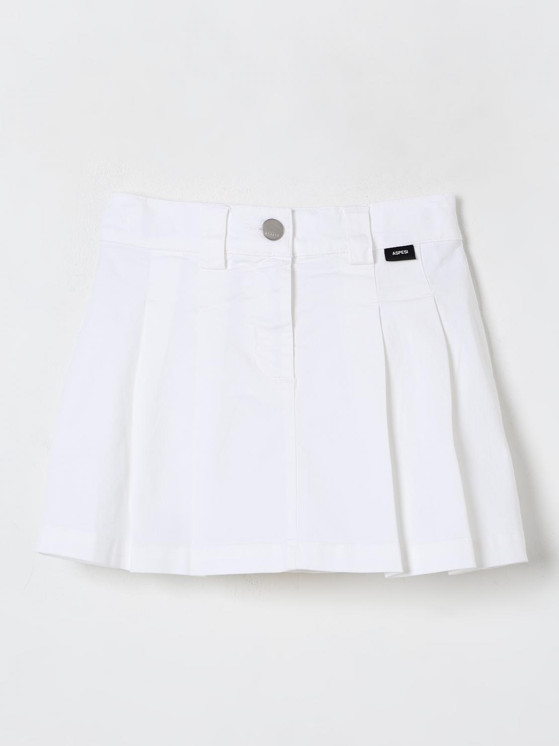 Aspesi Pleated Skirt In White