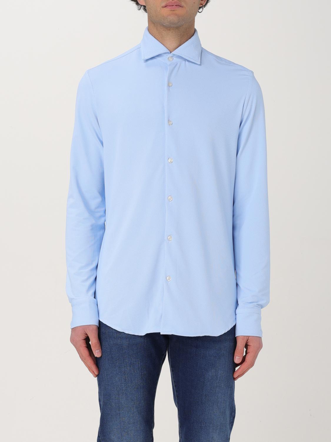 Paul & Shark Shirt Men Color Gnawed Blue In Gnawed Blue