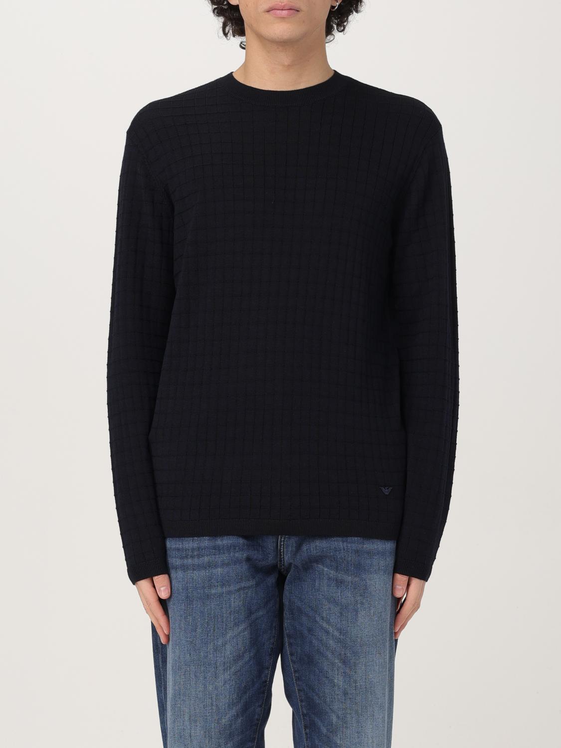Emporio Armani Sweater Men Color Blue In Blue