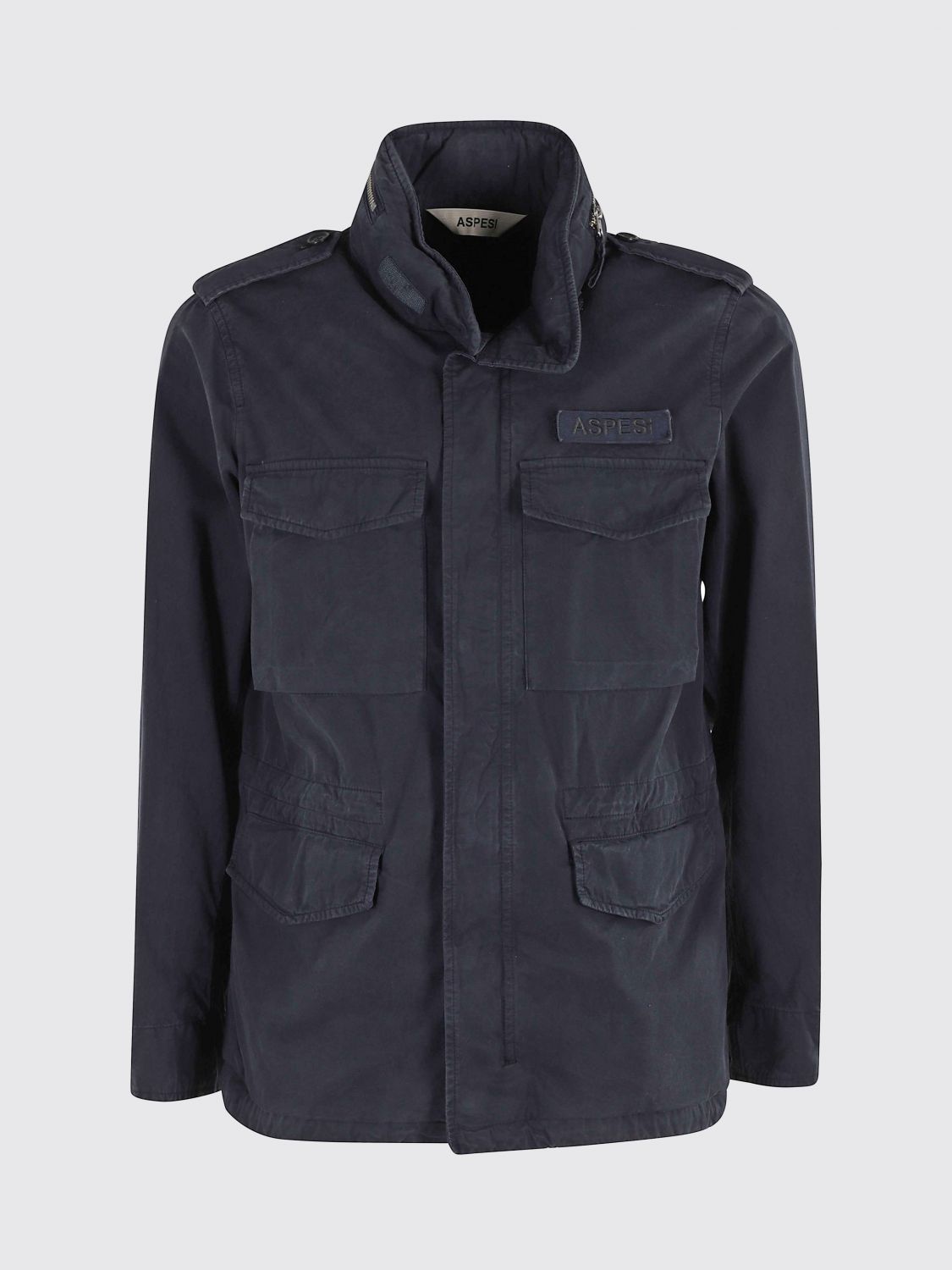 Aspesi Coat Men Color Navy In Blue
