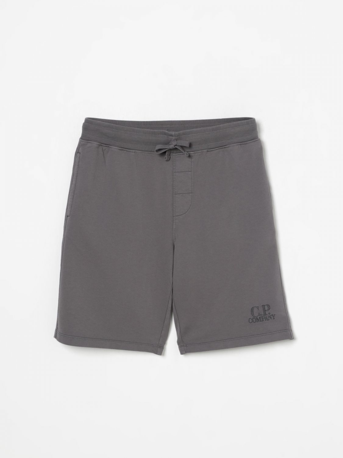 C.p. Company Logo-embroidered Track Shorts In Grau