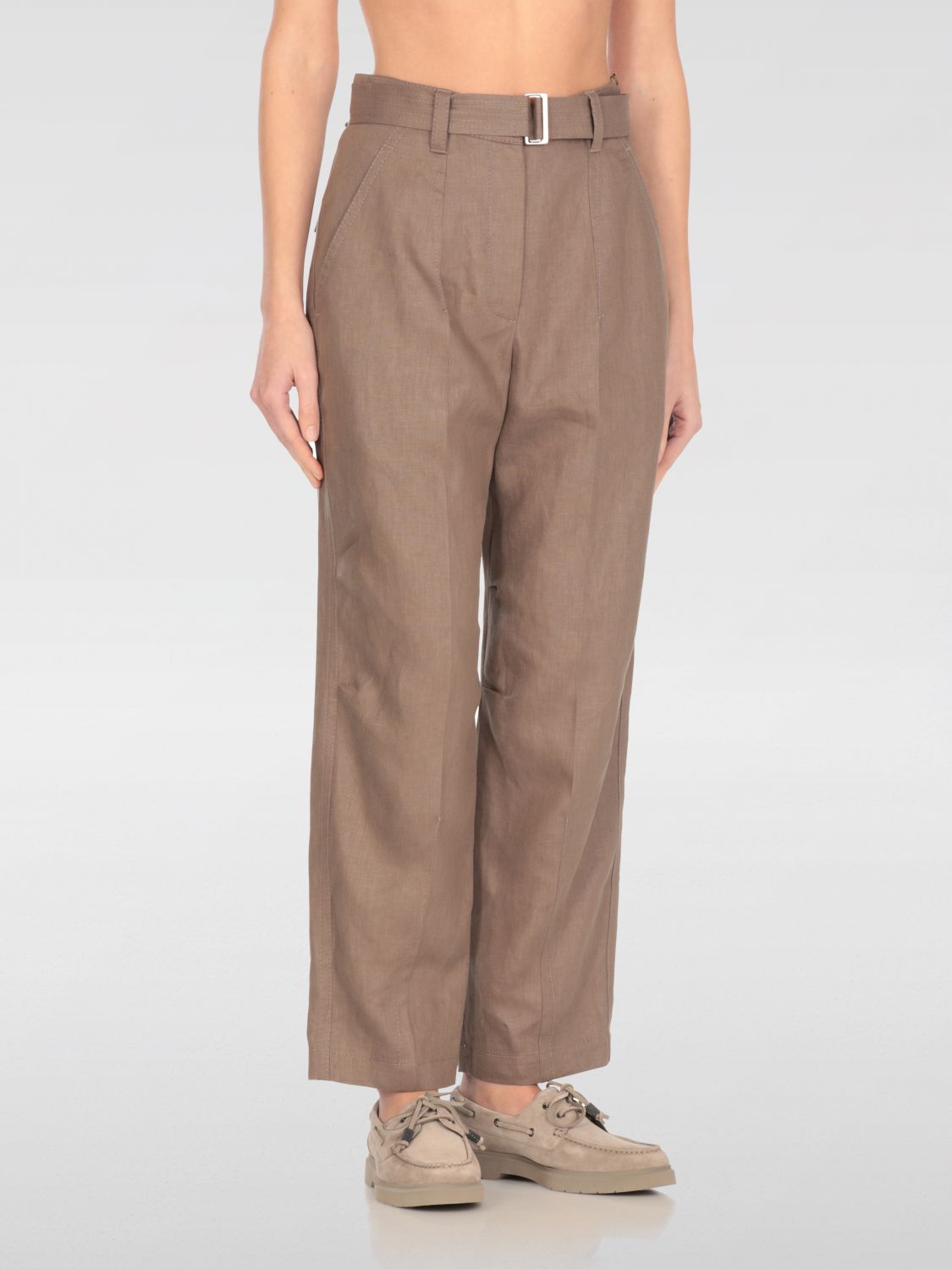 Brunello Cucinelli Pants Woman Color Burnt