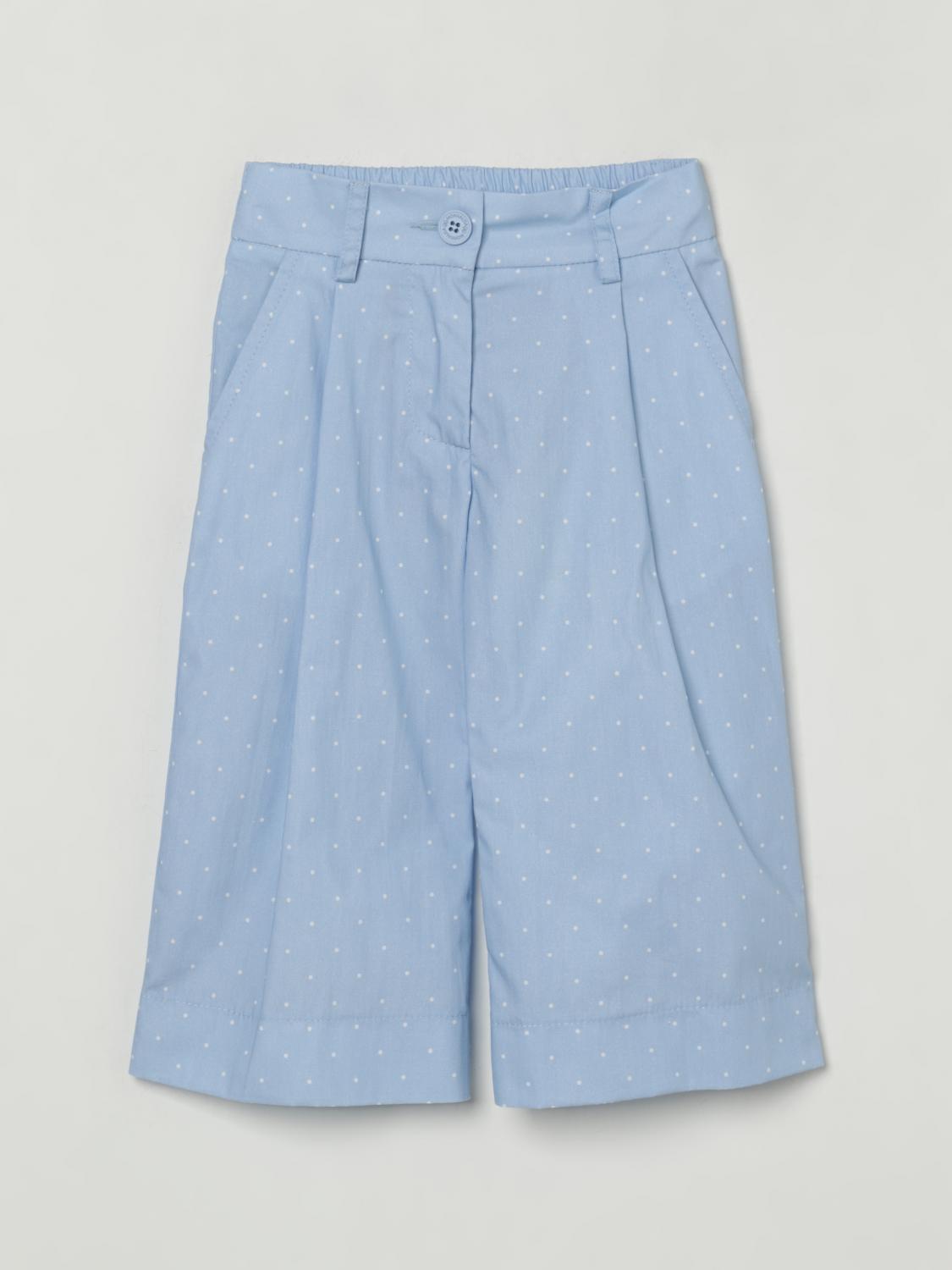 Monnalisa Pantalone Cropped In Popeline A Pois