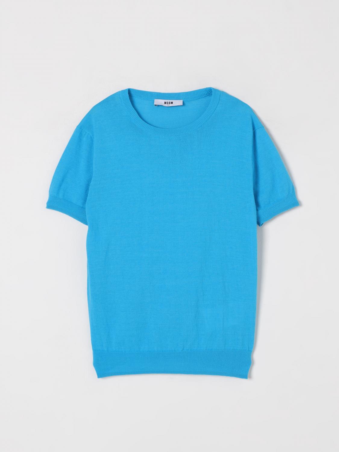 Msgm Sweater Kids Kids Color Turquoise In Turquoise