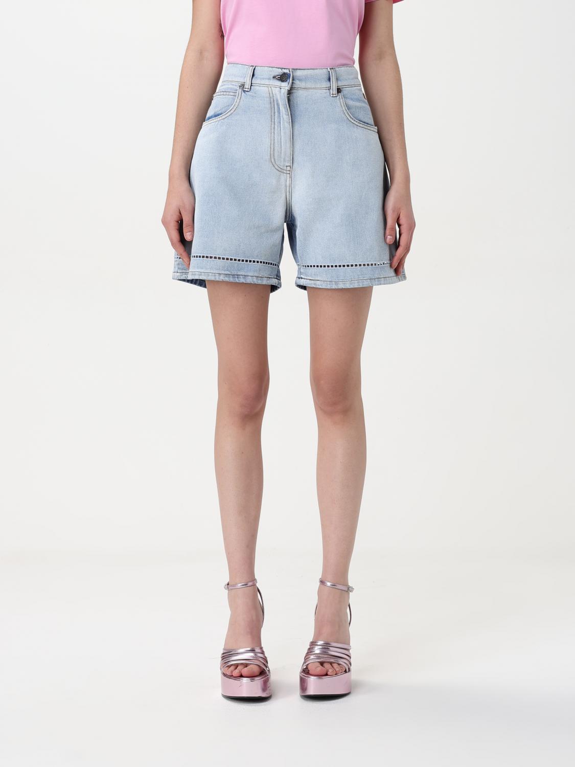 Msgm Denim Shorts In Blau