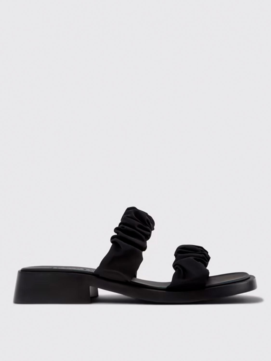 Camper Flat Sandals Woman Color Black In Black