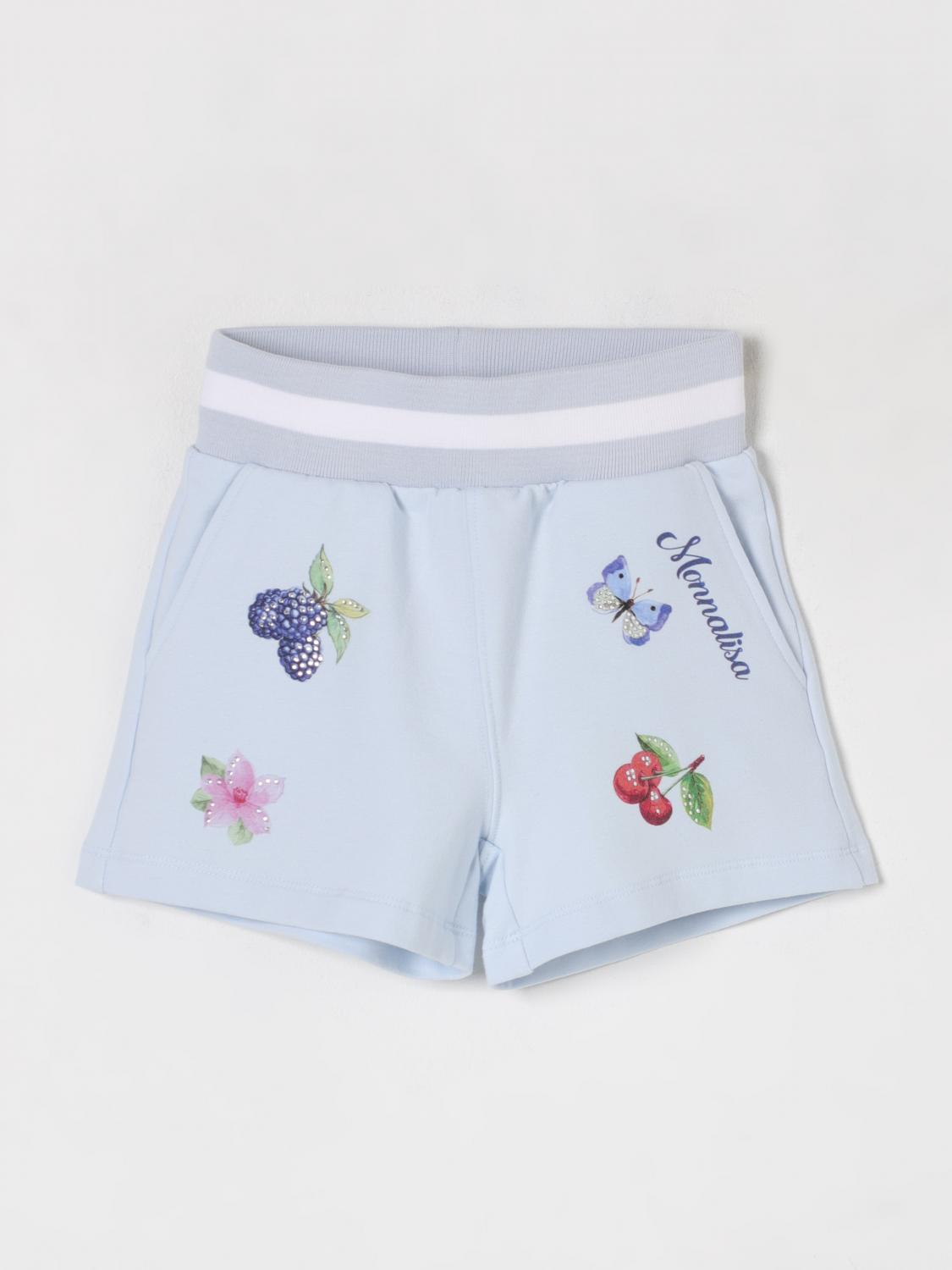 Monnalisa Shorts Aus Baumwollfleece In Grau