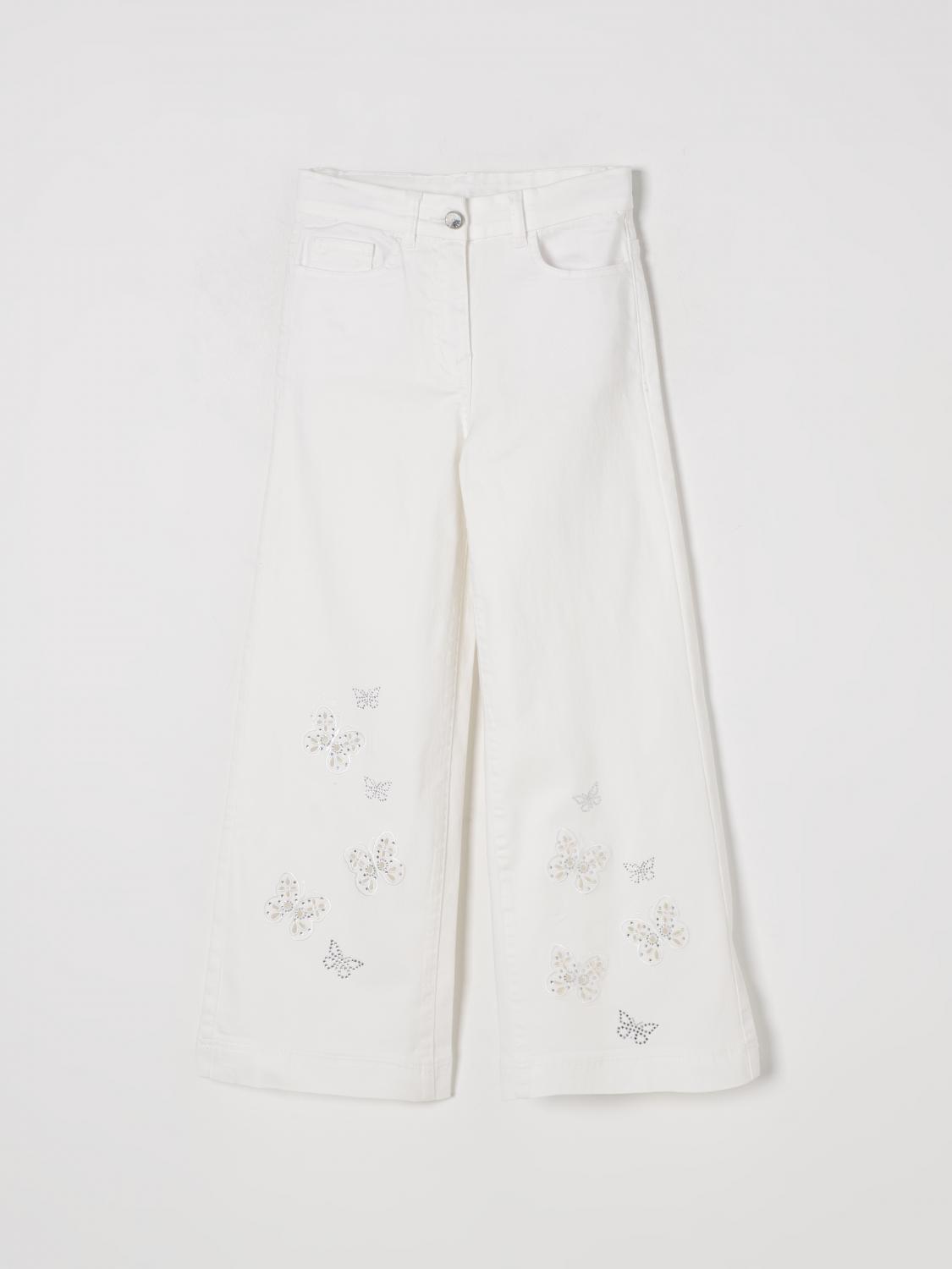Monnalisa Jeans Kinder Farbe Yellow Cream In Yellow Cream