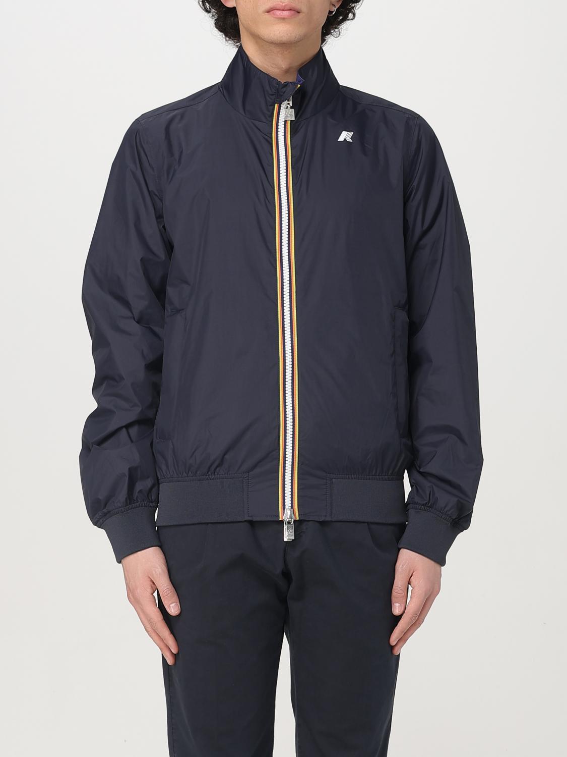 K-way Jacket Men Color Blue In Navy