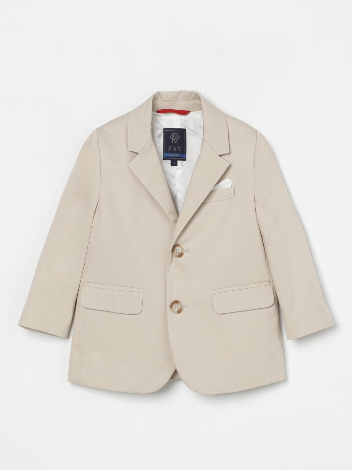 Fay Junior Jacket  Kids Color Beige In Beige