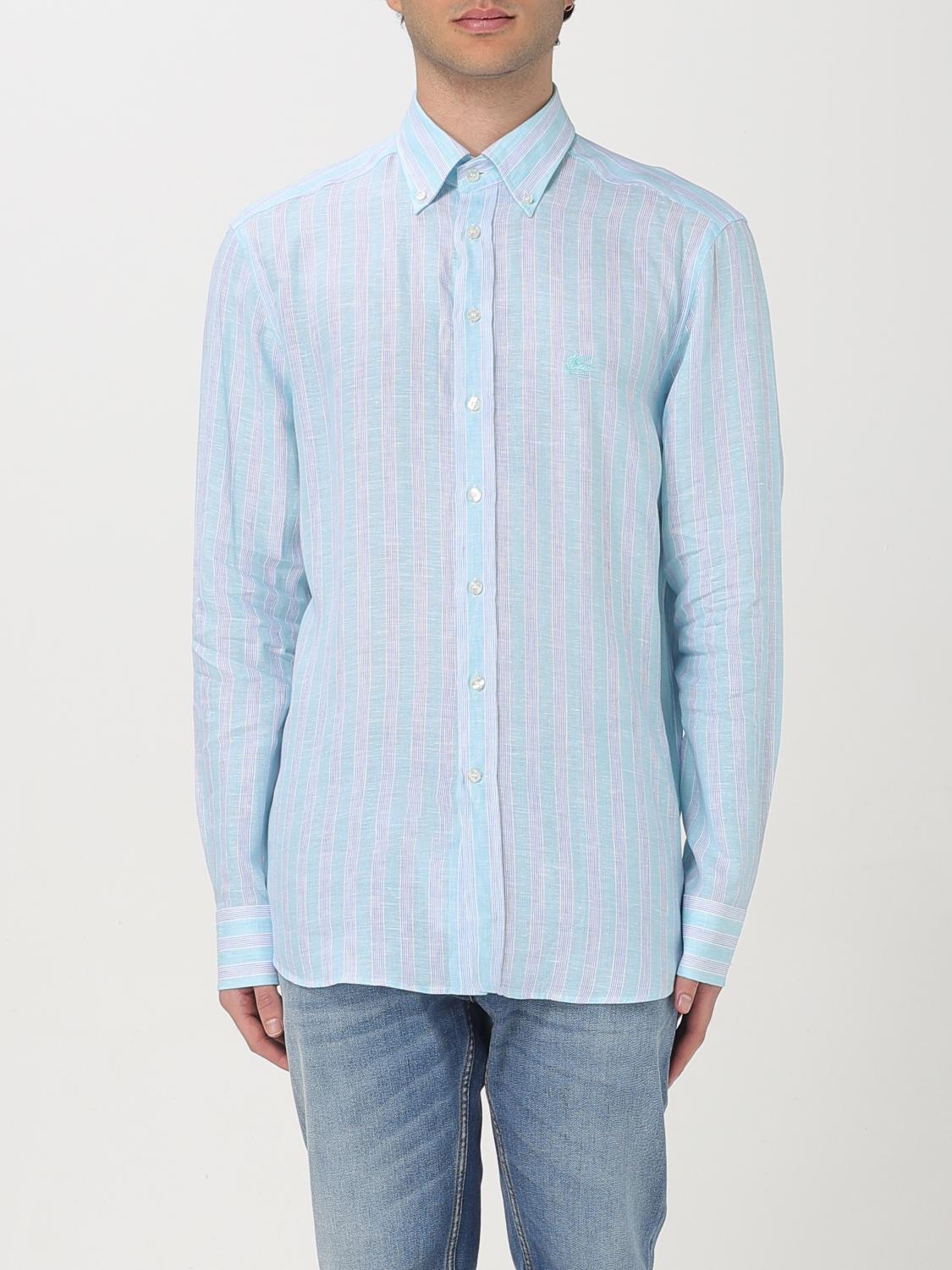 Etro Shirt  Men Color Turquoise In Türkis