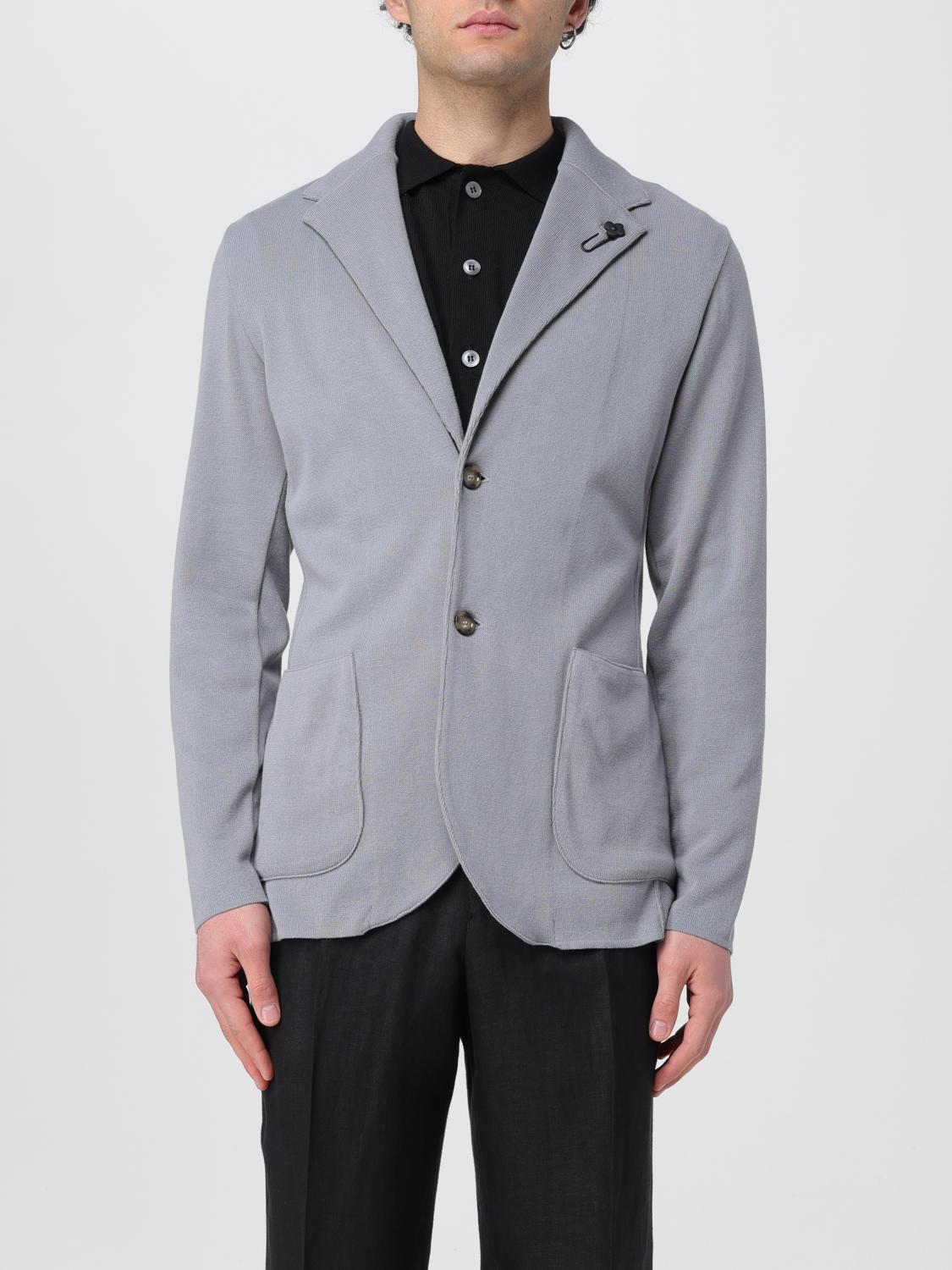 Lardini Blazer Men Color Grey In Grey