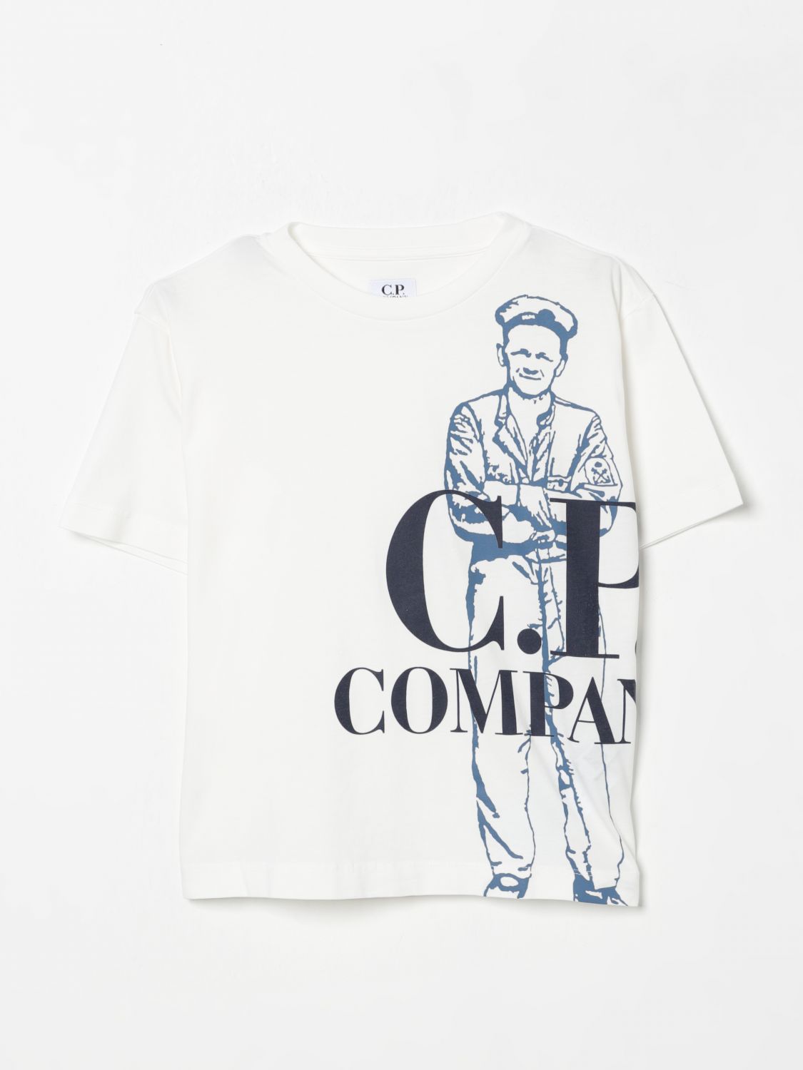 Shop C.p. Company T-shirt C. P. Company Kids Color White