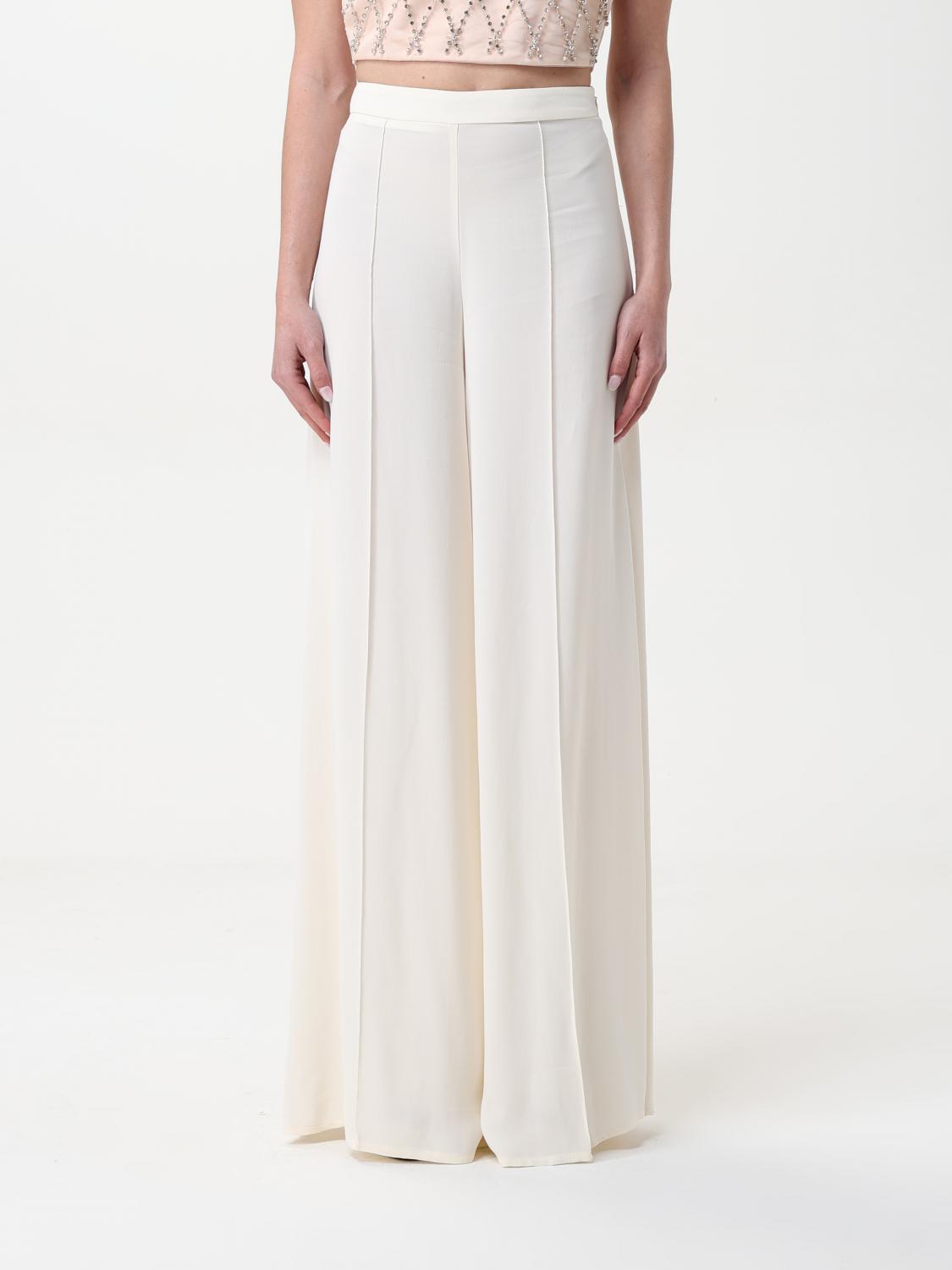 Simona Corsellini Pants Woman Color Ivory In Ivory