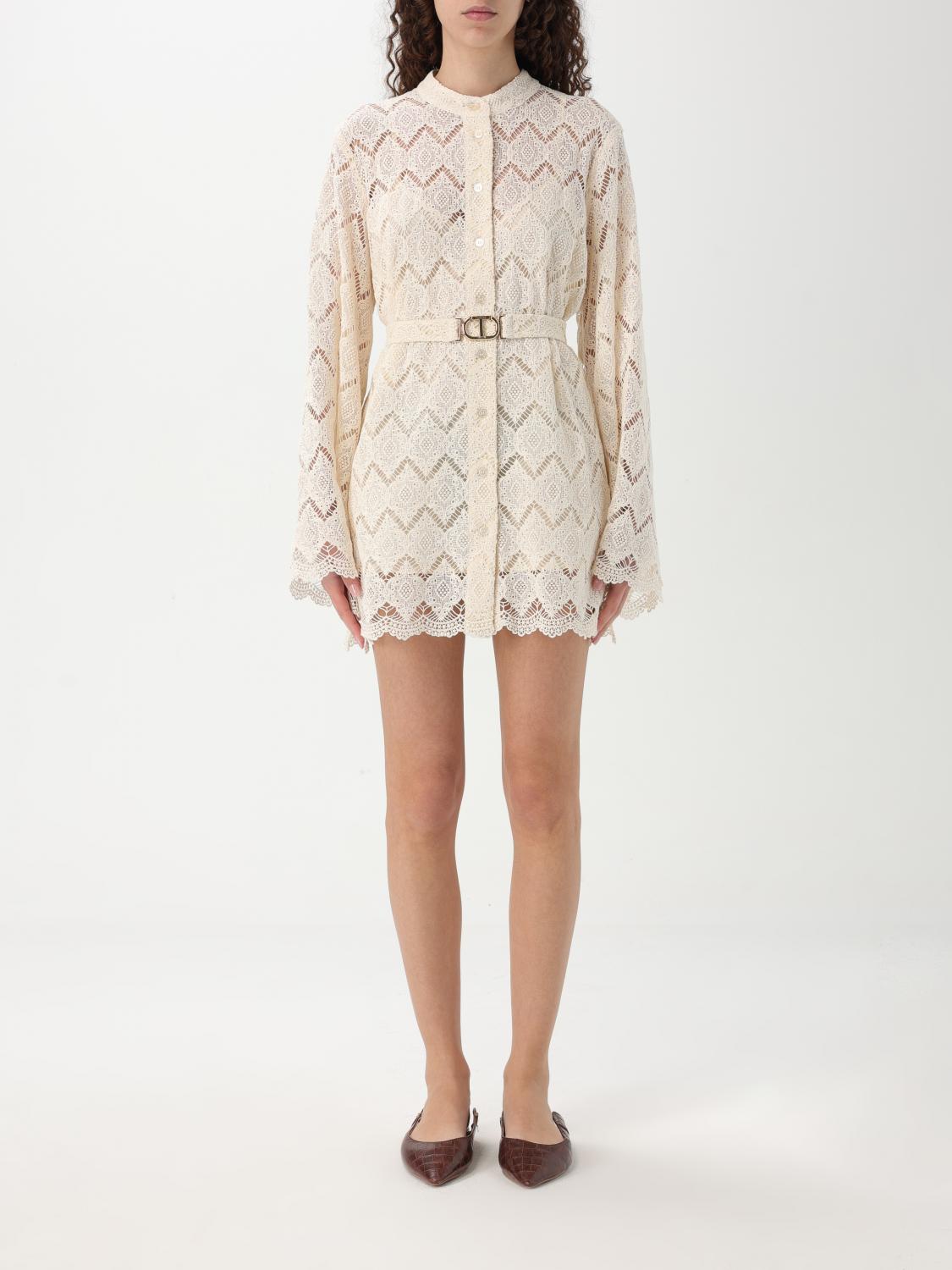 Twinset Dress  Woman Color Beige In Beige