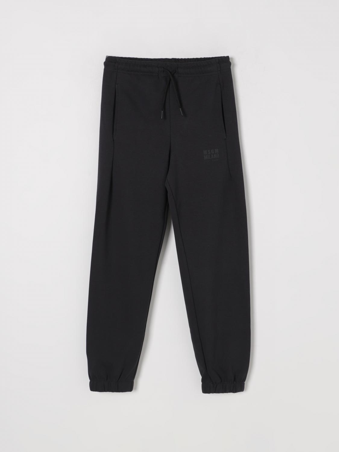 Msgm Pants Kids Kids Color Black In Black
