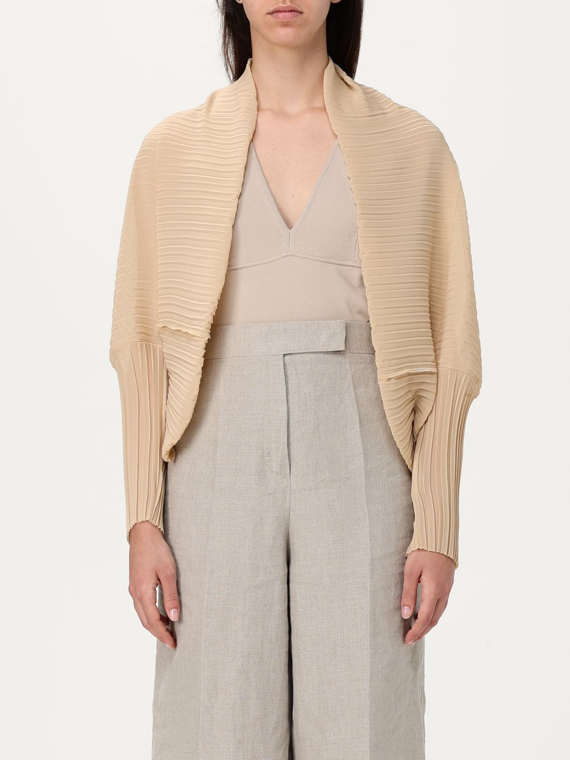 Shop Max Mara Jacket Woman Color Camel