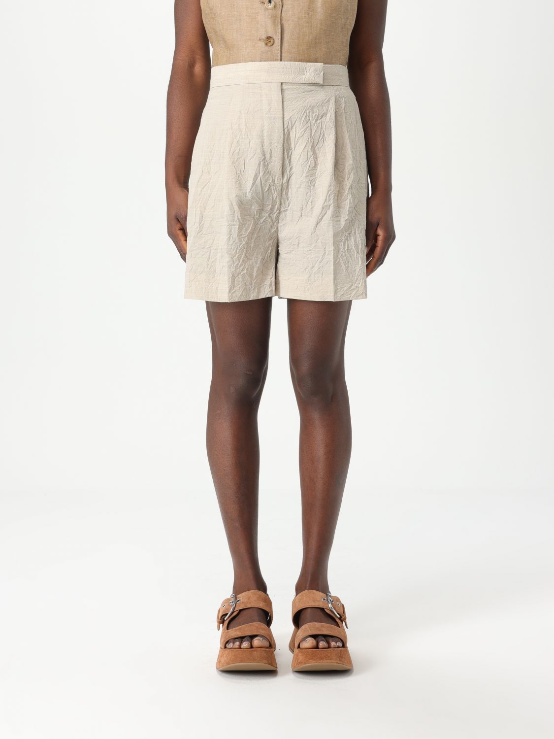 Shop Max Mara Short Woman Color Beige