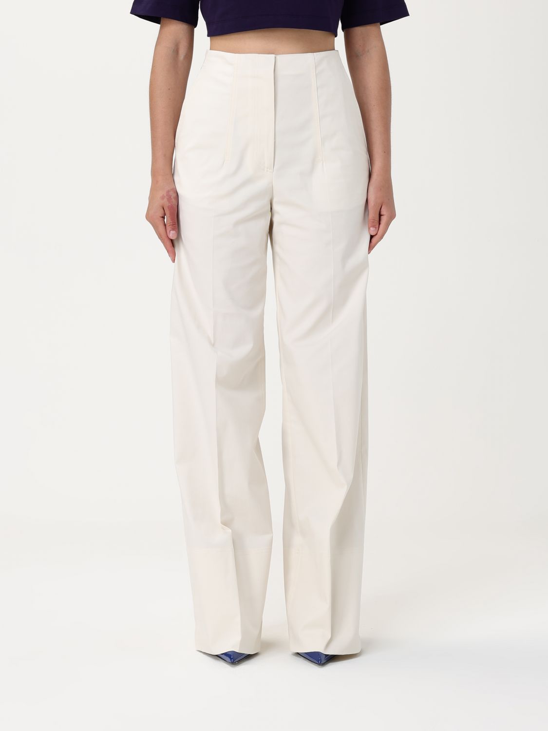 Msgm Pants  Woman Color Cream