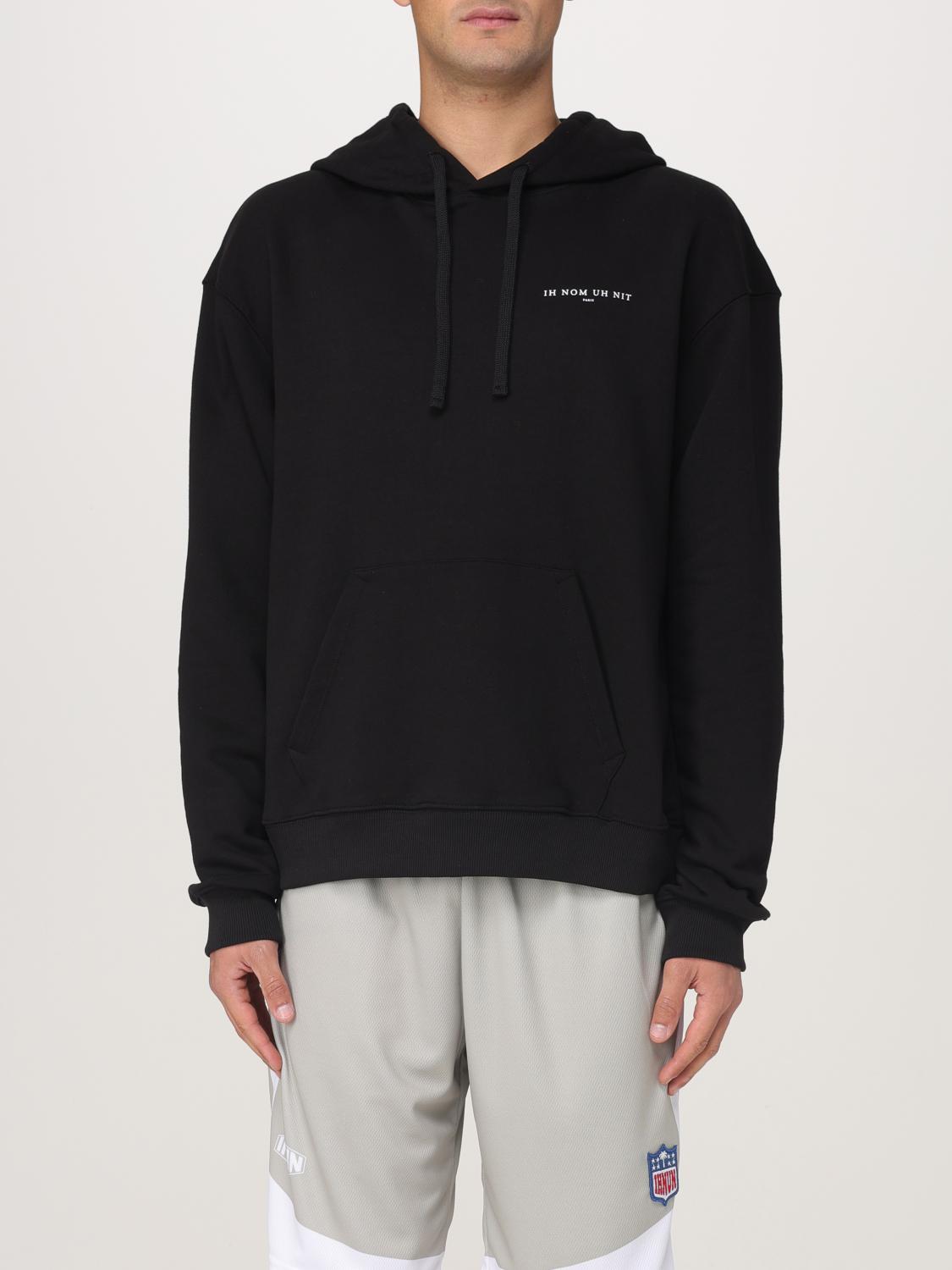 Ih Nom Uh Nit Relaxed Fit Black Hoodie With Graphic Design In Black