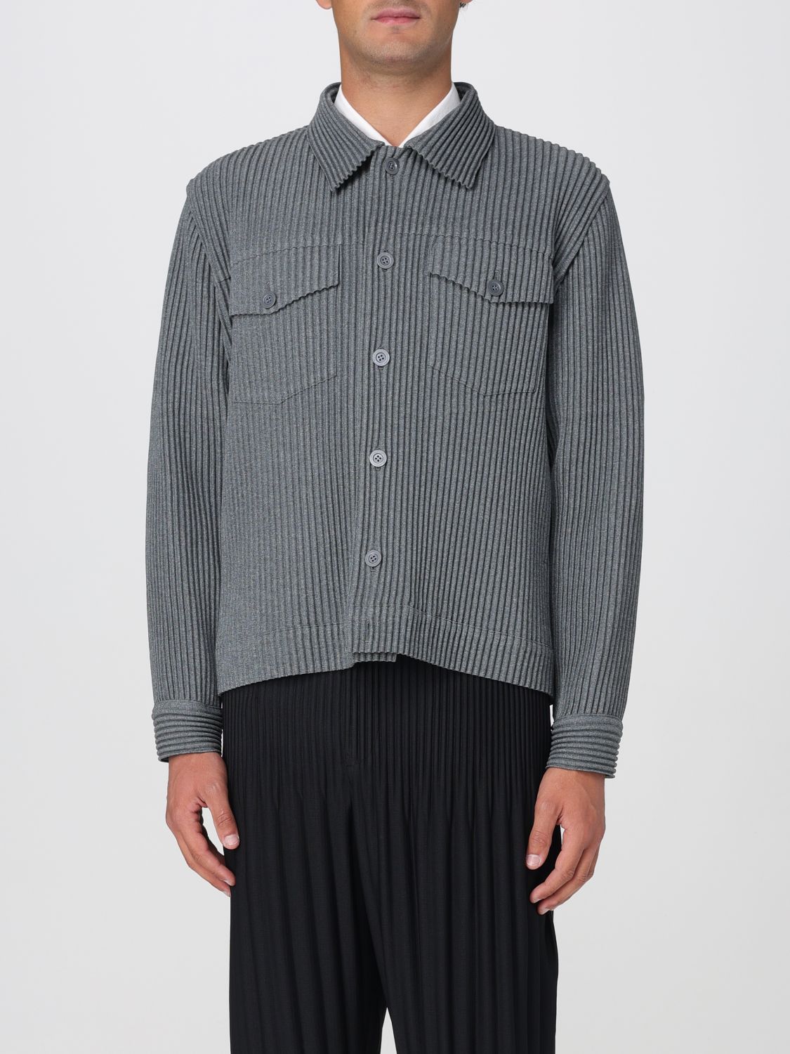 ISSEY MIYAKE JACKET HOMME PLISSE' ISSEY MIYAKE MEN COLOR GREY G66701020