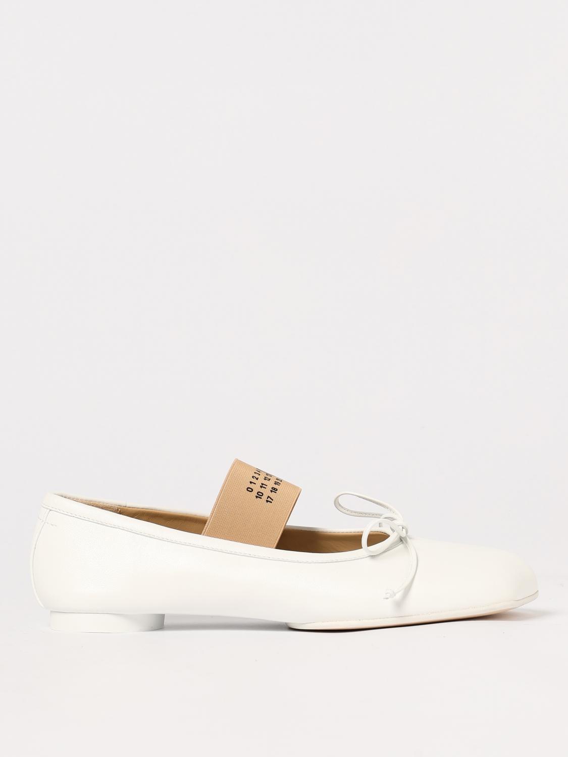 Shop Mm6 Maison Margiela Ballet Flats Woman Color White