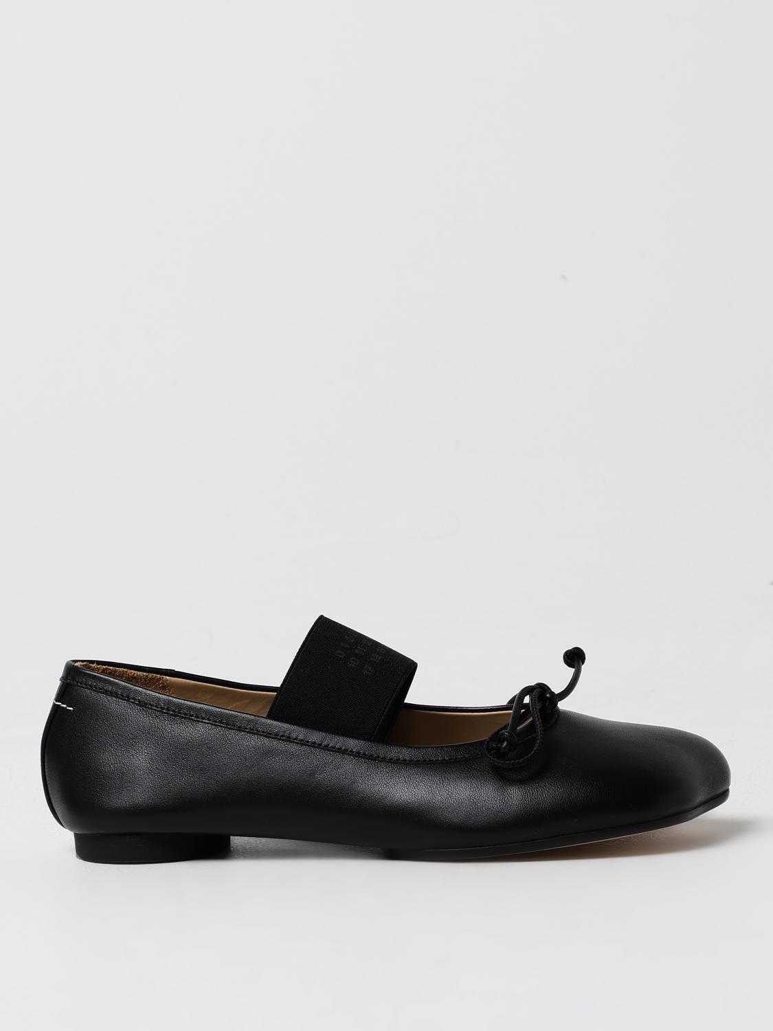 Shop Mm6 Maison Margiela Ballet Flats Woman Color Black