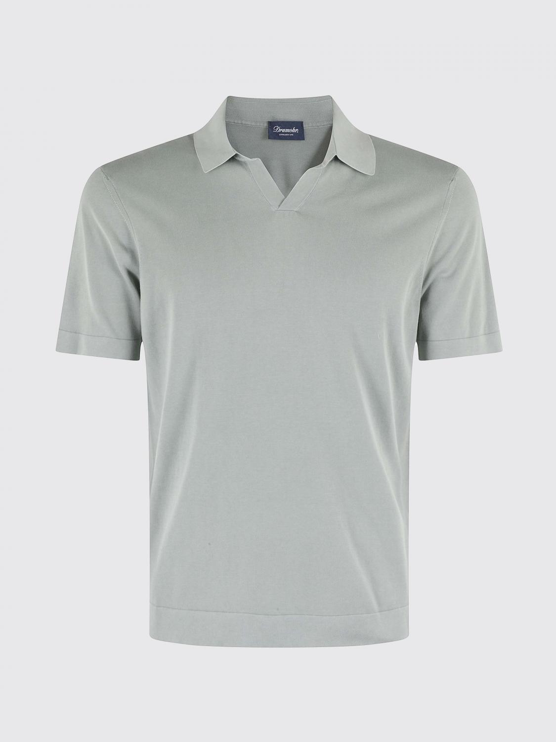Drumohr Frosted Cotton Skipper Polo Shirt In Green