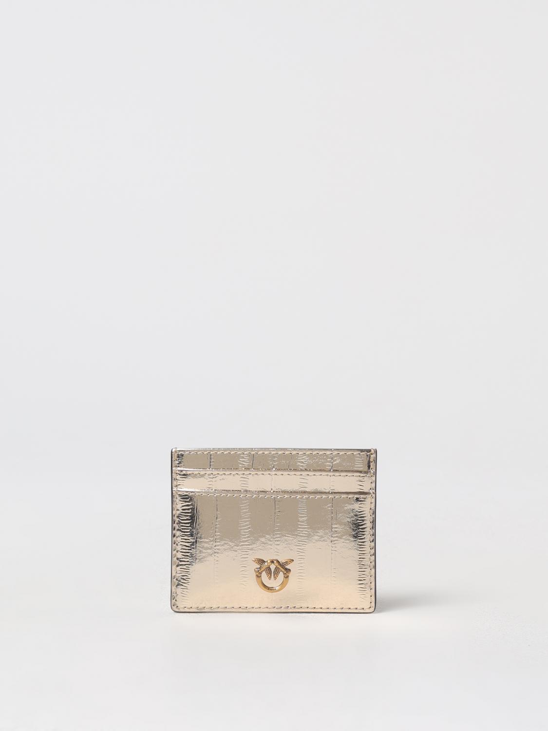 Pinko Simply Card Holder In Gold
