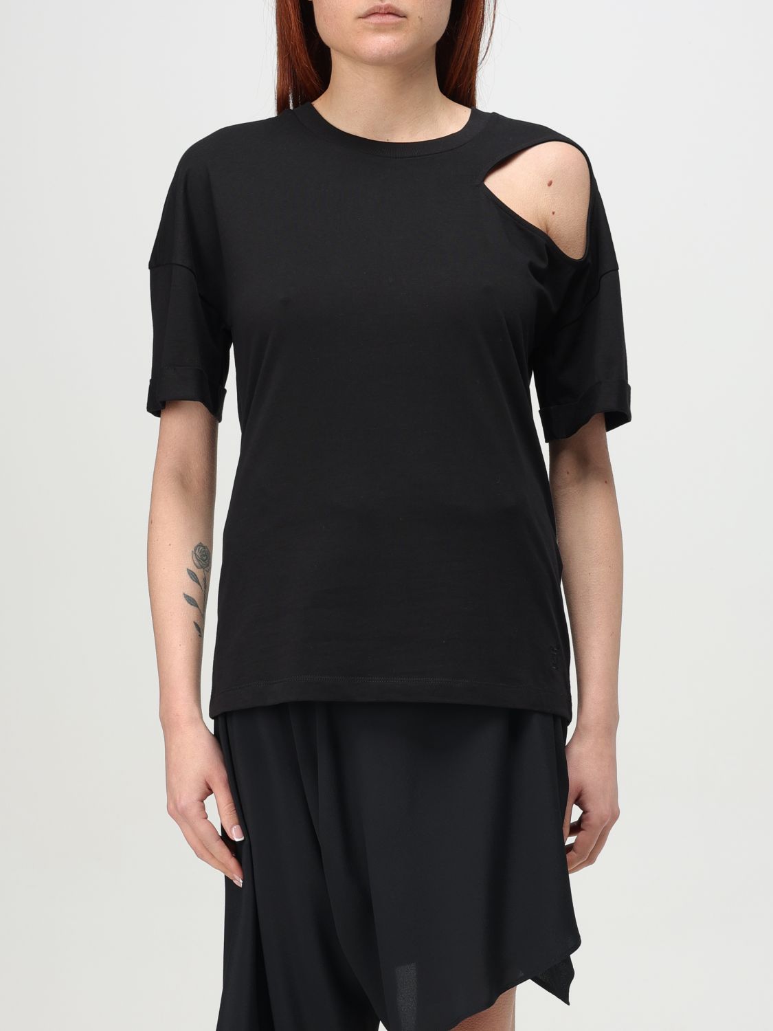 FEDERICA TOSI T-SHIRT FEDERICA TOSI WOMAN COLOR BLACK G66780002