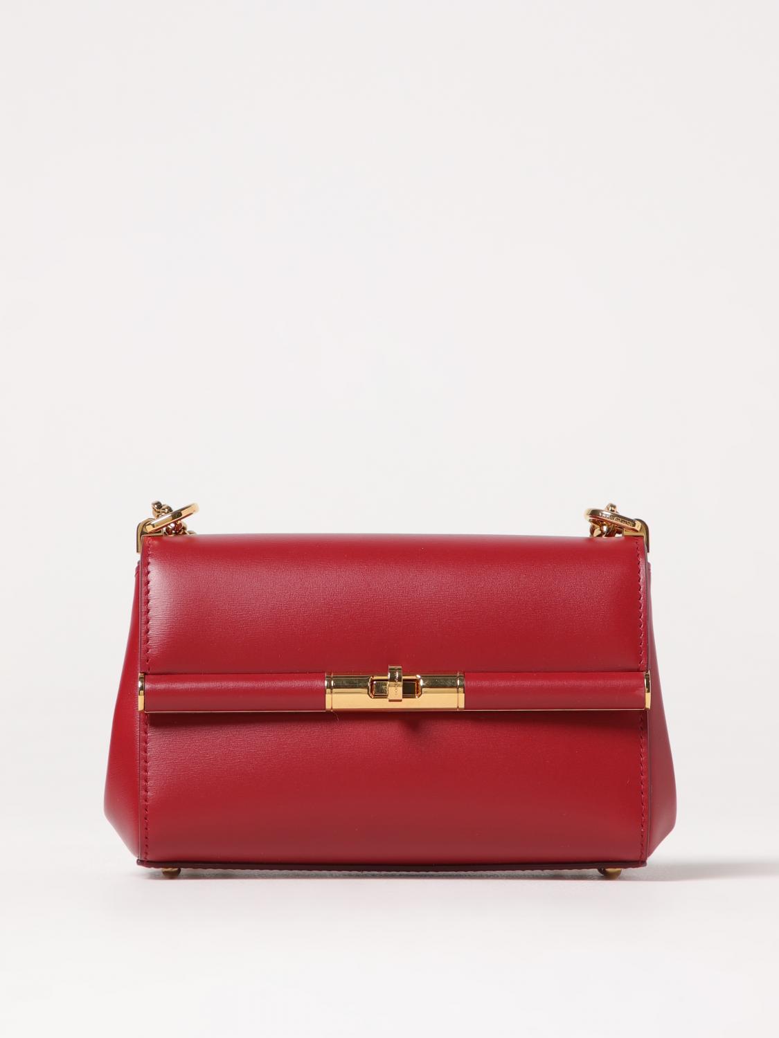 Dolce & Gabbana Marlene Red Shoulder Bag With Twist Lock In Leather Woman In Rot