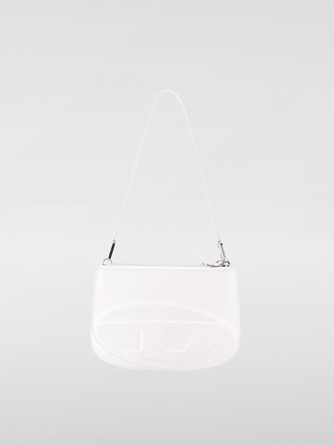 Diesel Adjustable Strap Shoulder Bag In White