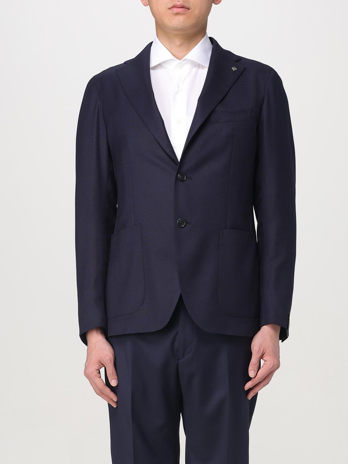 セットアップ Tagliatore Tailored Blue Suit With Classic Notch Lapel Tagliatore Tailored Fit Classic Jacket With Notched Lapel In