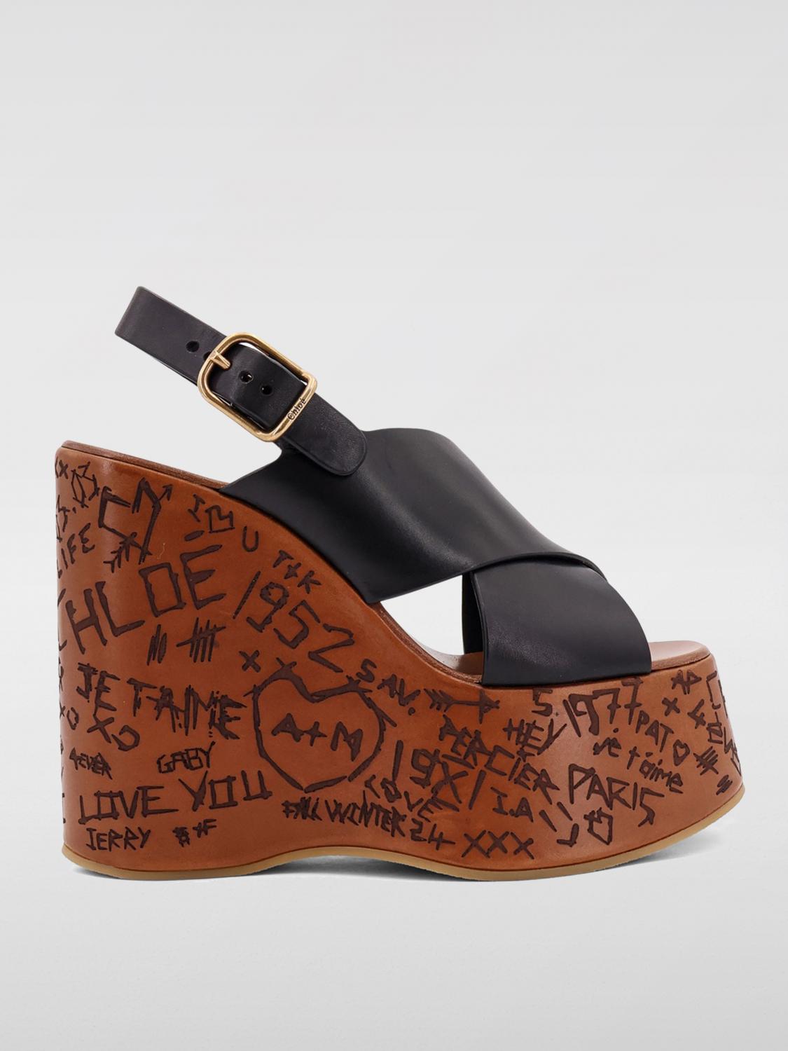 Shop Chloé Heeled Sandals Woman Color Black