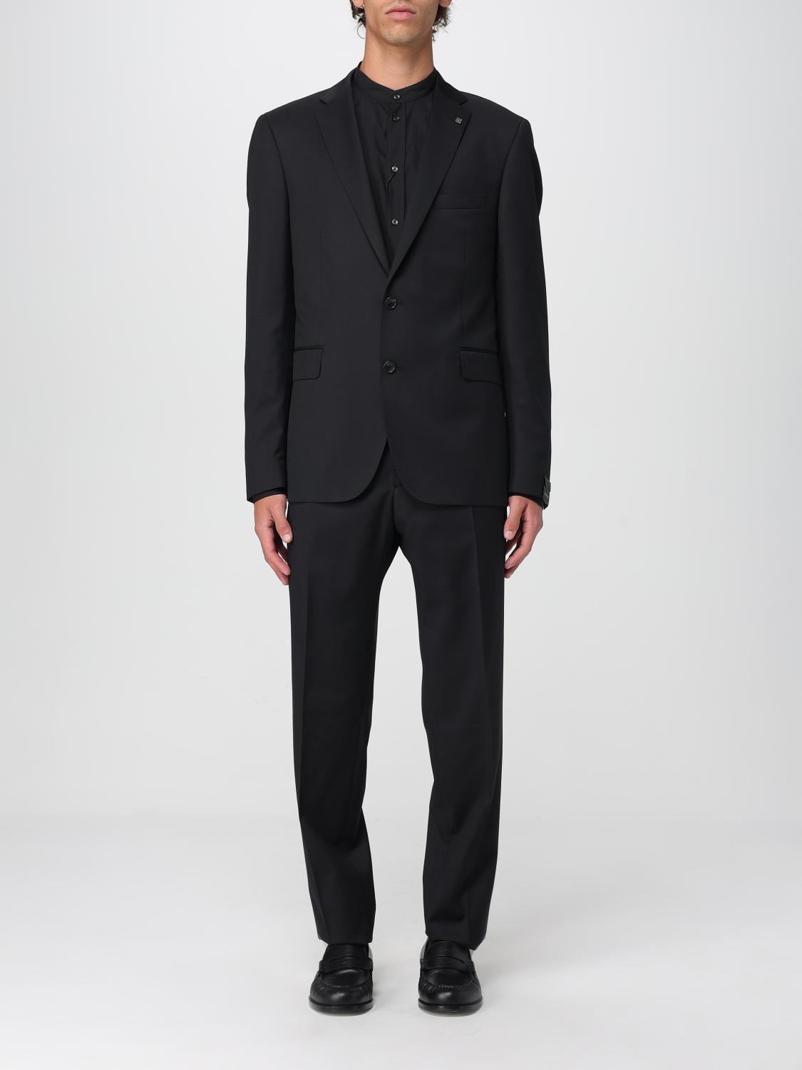 Tagliatore Long-sleeved Coat Belt Ring Trousers Suit