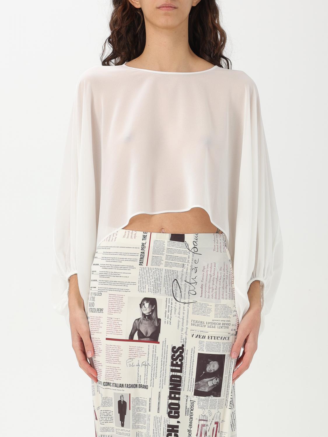 PATRIZIA PEPE TOP PATRIZIA PEPE WOMAN COLOR WHITE G66896001