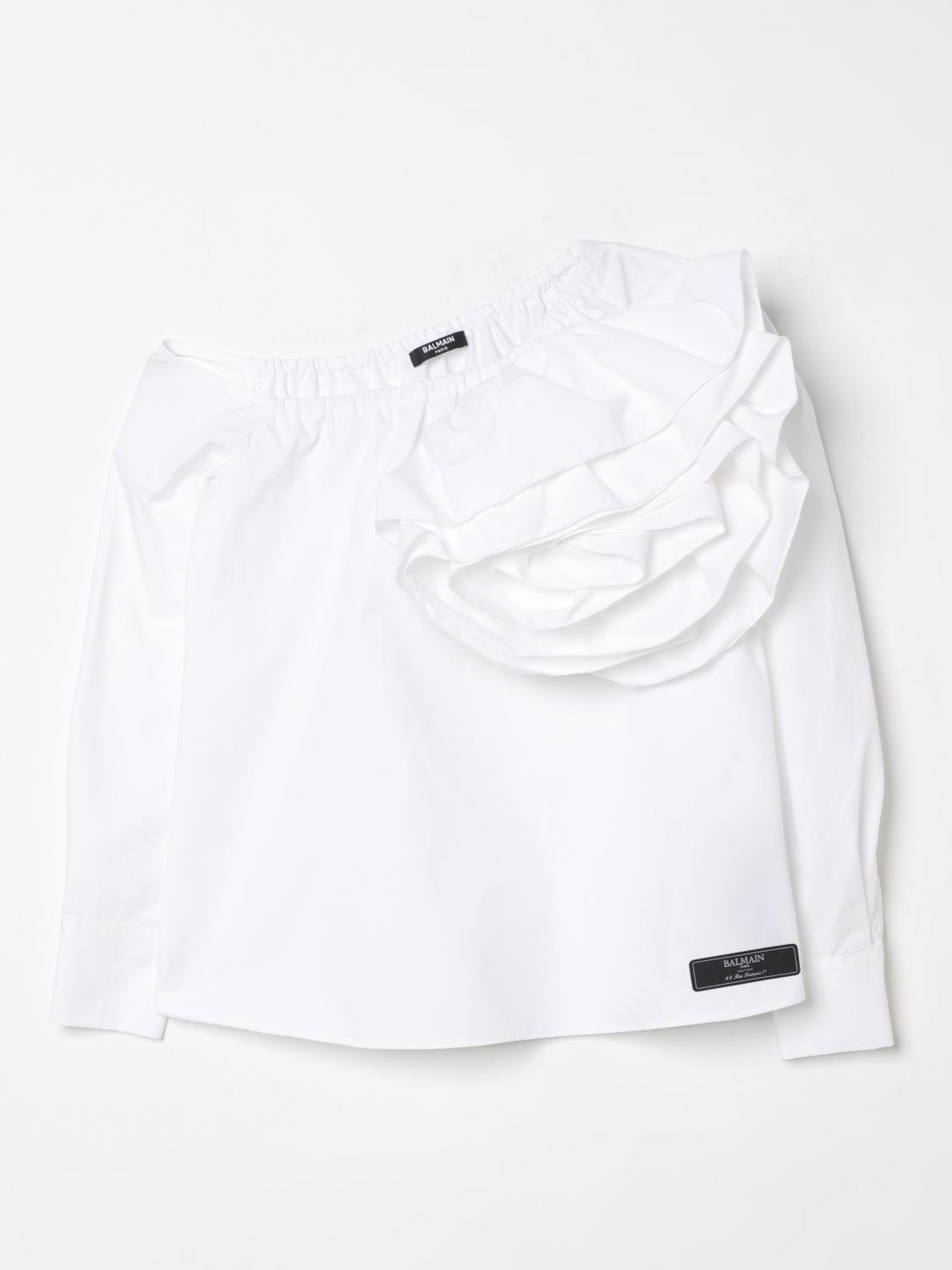 Balmain Bluse Kinder Farbe Weiss In Weiss