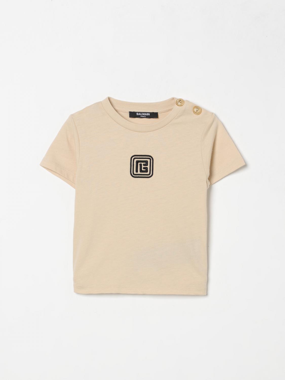 Balmain T-shirt Kids Color Beige In Beige