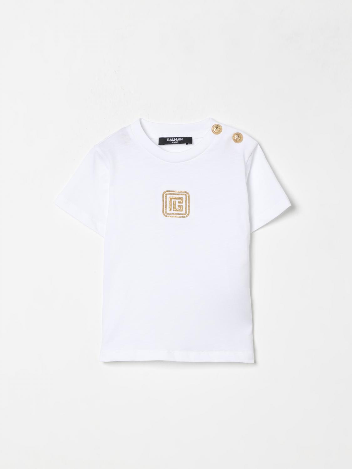 Balmain T-shirt Kids Color White In White