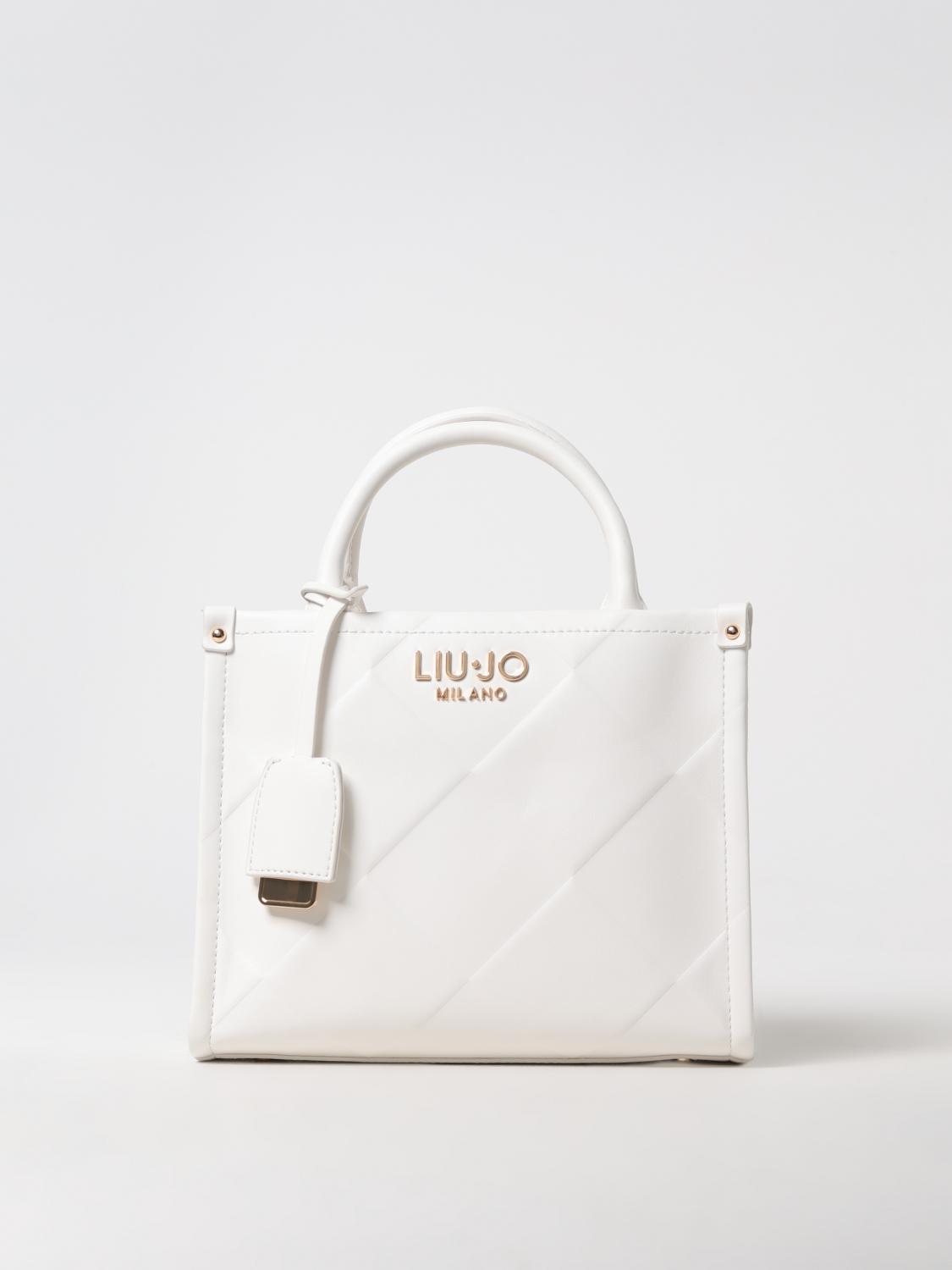 Liu •jo Liu Jo White Tote Bag In Faux Leather With Rhombus In White