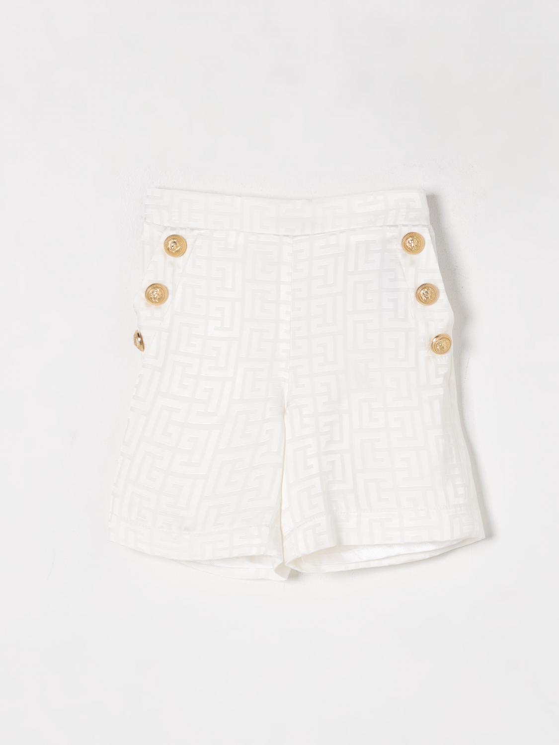 Balmain Shorts Kids Color Ivory In Ivory