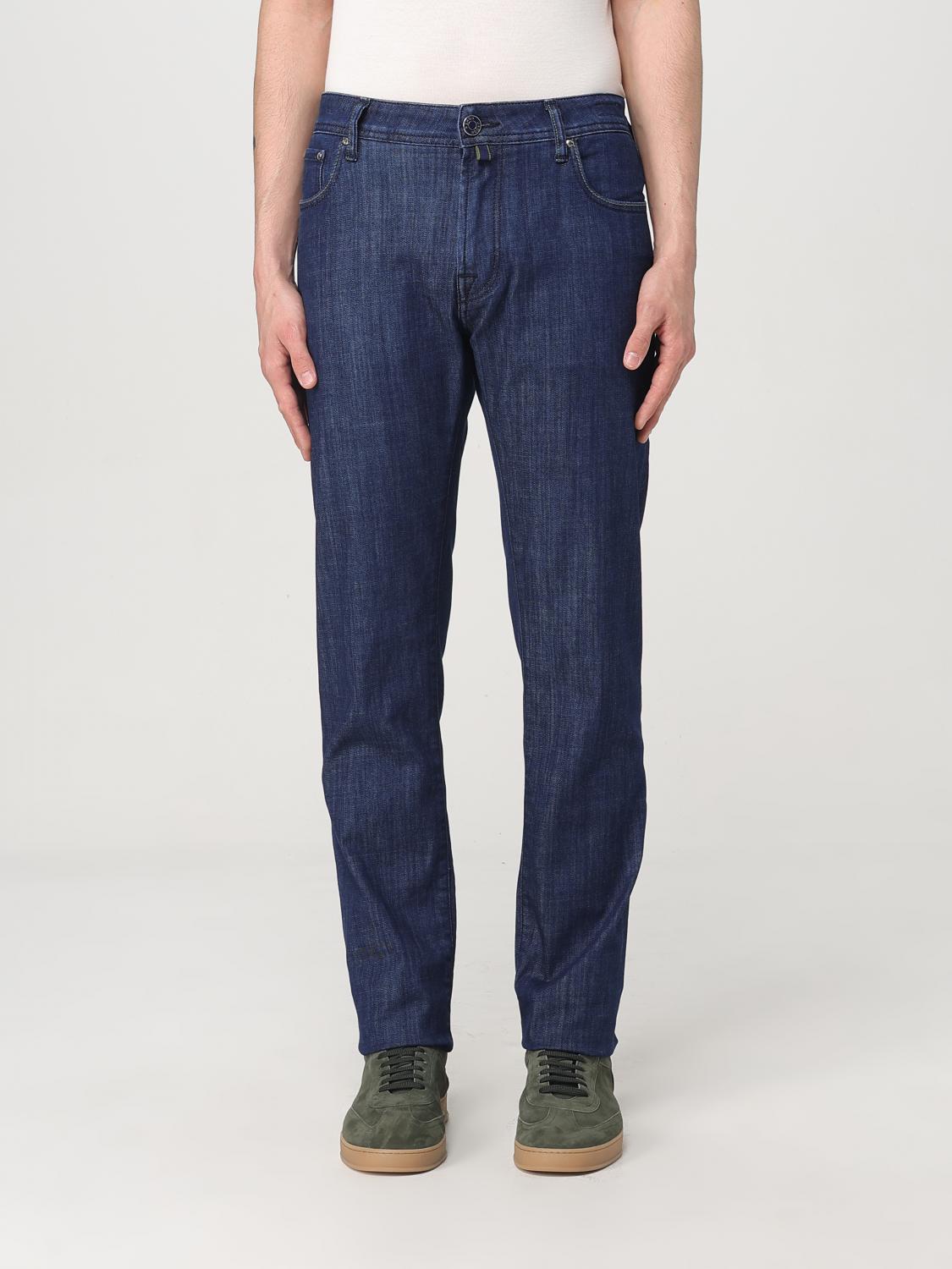 Jacob Cohen Blue Slim Five Pockets Jeans With Logo Patch In Blau