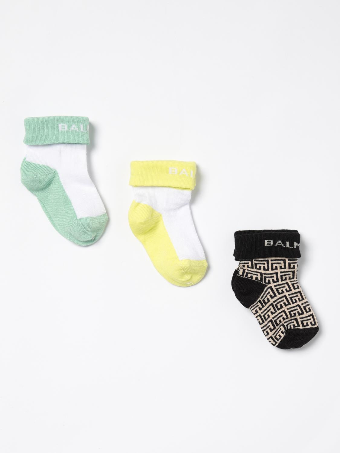 Balmain Baby Set Of 3 Pairs Of Socks In Multicolor