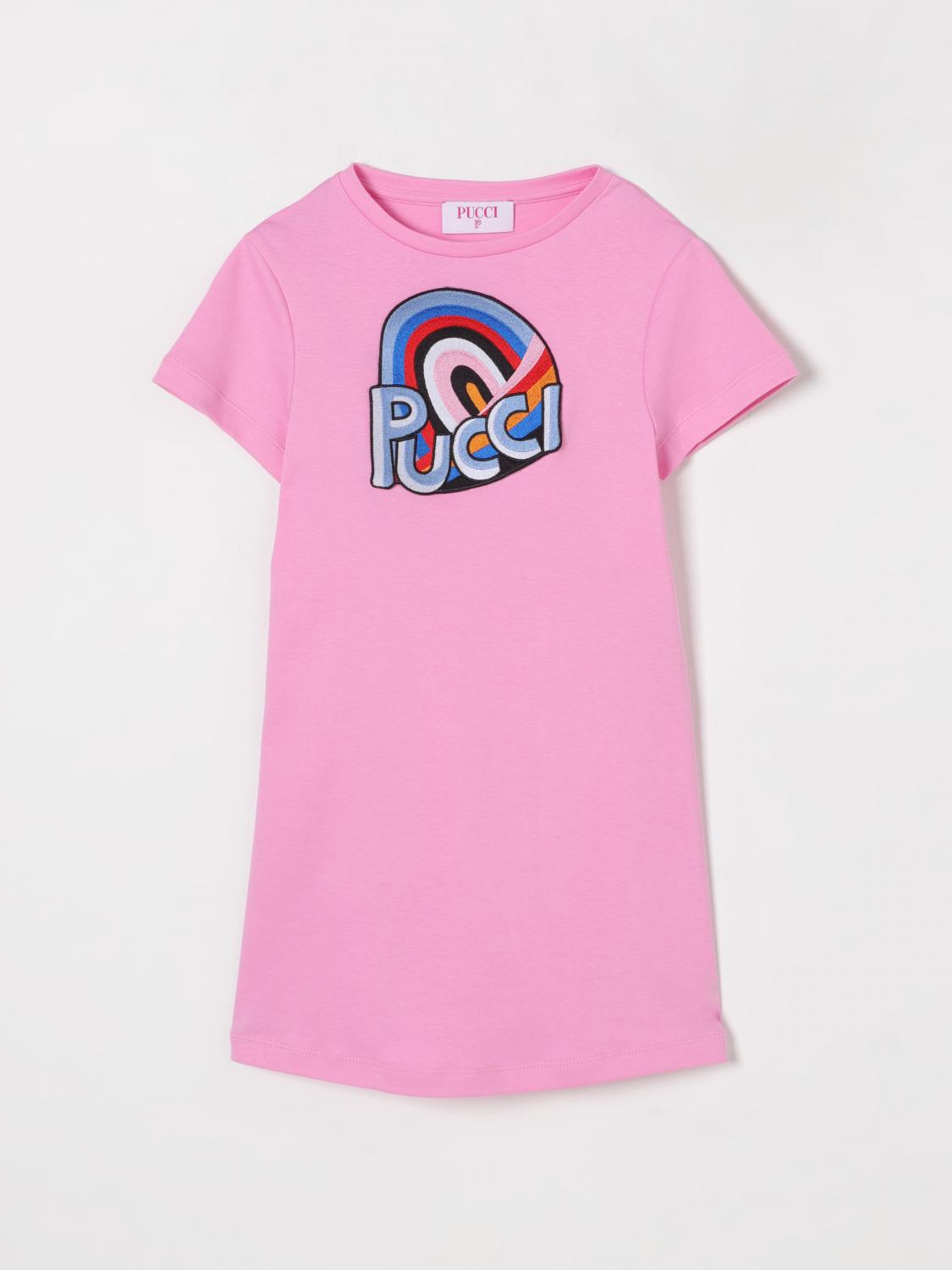 Pucci Dress Kids Color Pink In Pink