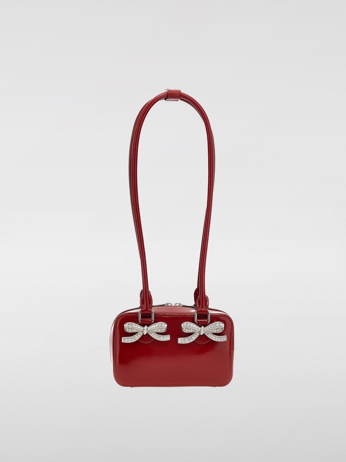 Shop Self-portrait Mini Bag  Woman Color Burgundy