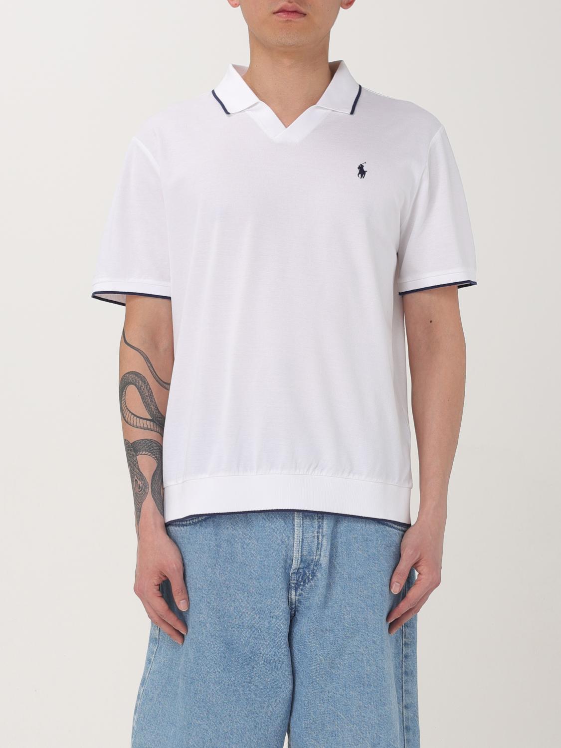 Polo Ralph Lauren Cotton Mesh Polo Shirt In White