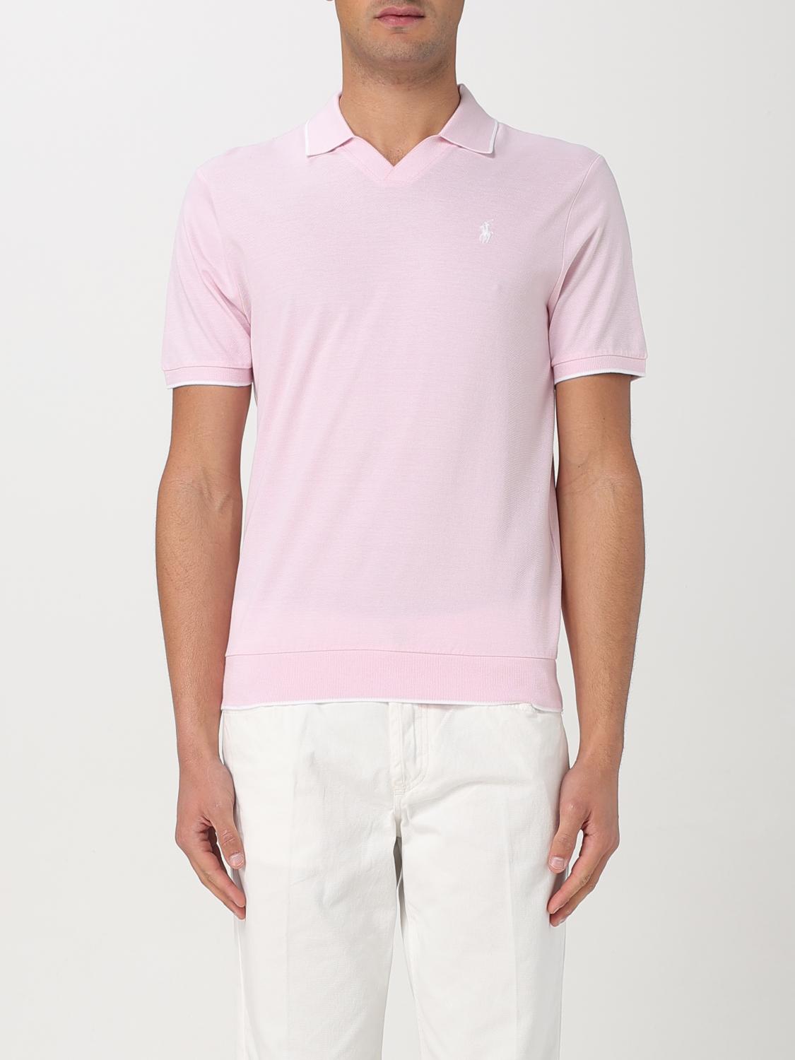 Polo Ralph Lauren Men's Jacquard Mesh Polo Shirt In Pink